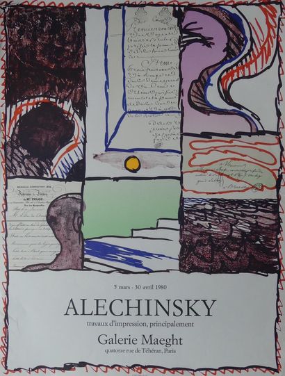 DIVERS (4 affiches et affichettes) ALECHINSKY (1980)- ARMAN (1973) - CHRISTO (1981)...