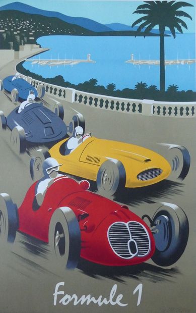 FIX-MASSEAU Pierre (1905-1994) 
FORMULE 1 Lithographie imprimée par l’Affiche Européenne...