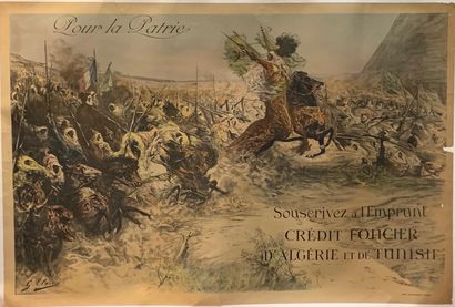 CLAIRIN Georges (1843-1919) (8 affiches) POUR LA PATRIE. « Souscrivez à l’emprunt...
