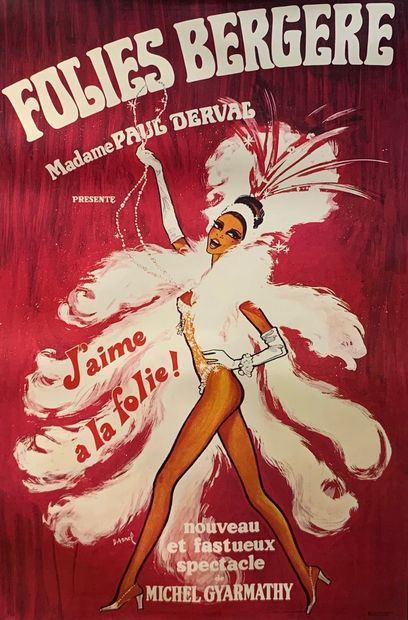 DARNEL FOLIES BERGERE. « Nouveau et fastueux spectacle » Imprimerie Karcher (offset)...