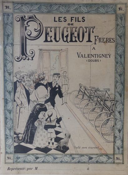 GUILLAUME LES FILS DE PEUGEOT à Valentigney. «Voilà mes écuries !». Vers 1886 Imp.Ducourtioux...