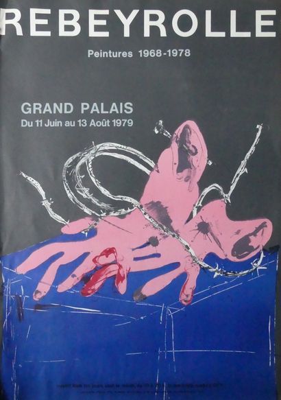 DIVERS (4 Affiches) CLAIRIN (1955) -TAPIES Antoni (1979 & 1982)- REBEYROLLE (1979)...