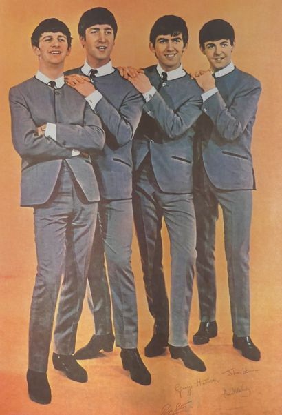 ANONYME THE BEATLES Sans imprimeur (offset) – 148 x 107 cm – Non entoilée, bon état...