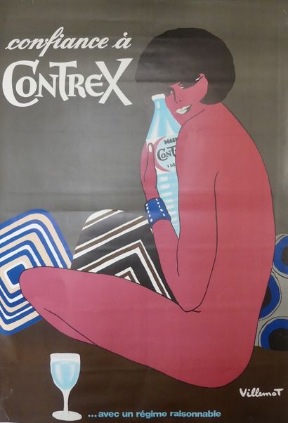 VILLEMOT Bernard (1911-1990) (2 affiches) Confiance à CONTREX….avec un régime raisonnable...