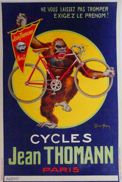 DUPIN Martin 
CYCLES Jean THOMANN, Paris. « Ne vous laissez pas tromper. Exigez le...