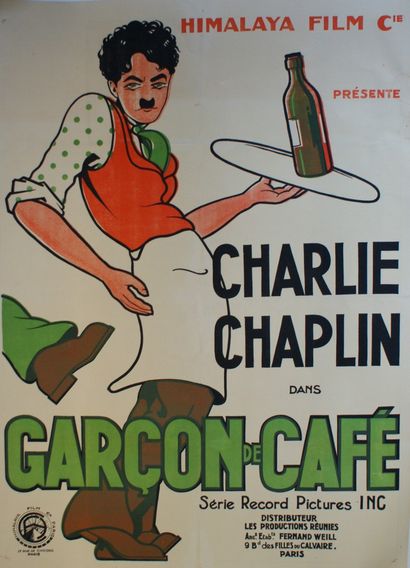 Himalaya Film présente CHARLIE CHAPLIN dans GARÇON DE CAFÉ. Vers 1925 Productions...