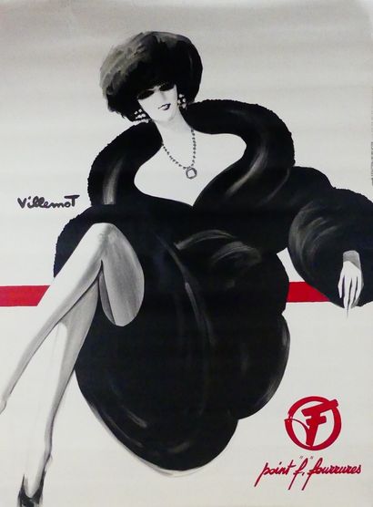 VILLEMOT Bernard (1911-1990) (2 affiches) BALLY.« FEMME AVEC UNE CHAUSSURE JAUNE»....