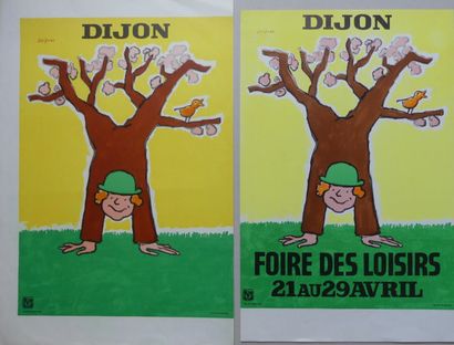 SAVIGNAC Raymond (1907-2002) (5 affichettes) FOIRE DES LOISIRS-DIJON (2)(1978) -LA...