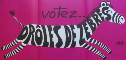 MORVAN Hervé (5 affiches) DRÔLES DE ZÈBRES (2) – CES FLICS ÉTRANGES- SALUT L’ARTISTE...