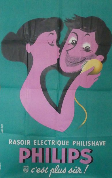 COLIN Jean (1881-1961) RASOIR ELECTRIQUE PHILISHAVE.. « PHILIPS C’EST PLUS SÛR !...
