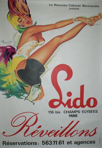 BRENOT Pierre-Laurent (1913-1998) (2 affiches) LIDO.”RÉVEILLONS” & « ALLEZ LIDO !....