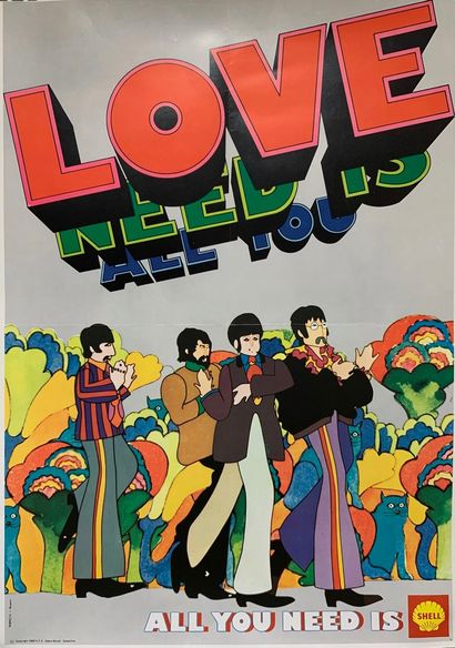 The Beatles.ALL YOU NEED IS LOVE. « All you need is Shell ».1969 Jon Cramer & Dick...