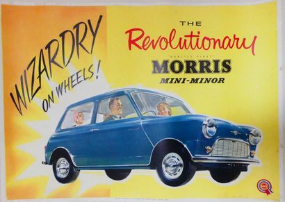 ANONYME (3 affiches) THE REVOLUTIONARY. « Quality first MORRIS MINI-MINOR – WIZARDRY...