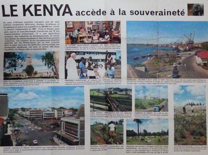 DIVERS (3 affiches) LE KENYA ACCÈDE À LA SOUVERAINETÉ et GABON Affiches offset –...