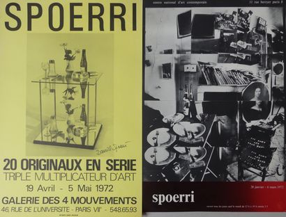 DIVERS (4 affiches et affichettes) RICHIER Germaine -MAGRITTE - SPOERRI (2) Imprimerie...