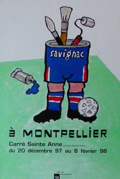 SAVIGNAC Raymond (6 affichettes) LOTERIE NATIONALE – ESPACE JEAN DE JOIGNY (1994)...