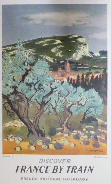 BRAYER Yves et HUMBLOT (2 affiches) SNCF.DISCOVER France BY TRAIN. « PROVENCE » (1965)...