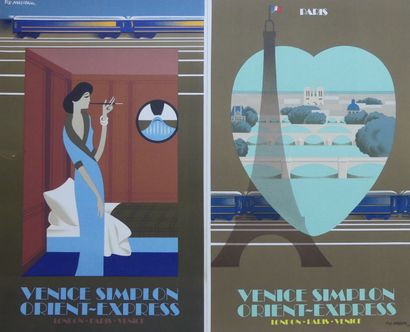 FIX-MASSEAU Pierre (1905-1994) (6 affiches et affichettes) ORIENT-EXPRESS-VENICE...