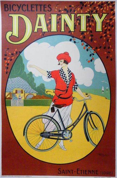 VION Raoul (XIX-XX) BICYCLETTES DAINTY, Saint-Etienne (Loire) Publicité Wall, Paris...