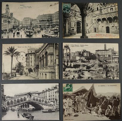 CARTES POSTALES Important lot de cartes postales anciennes tourisme Espagne Italie,...