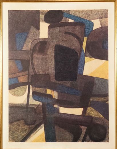 André BEAUDIN (1895-1979) Composition abstraite , signée et datée 1971 , numérotée...