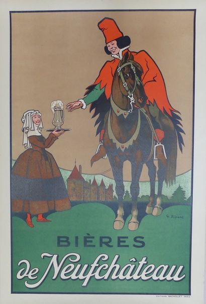 RIPART G. BIÈRES de NEUFCHÂTEAU Editions Bachollet, Paris - 57 x 39 cm - Folded,...