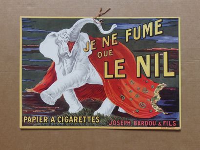 CAPPIELLO (d’après) I ONLY SMOKE THE NILE. "Cigarette paper" Cardboard to hang -...