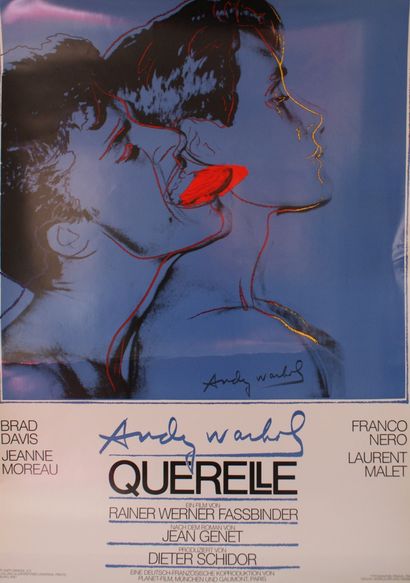 WARHOL Andy (1928-1987) QUERELLE, Brad Davis, Jeanne Moreau Film by Rainer Werner...