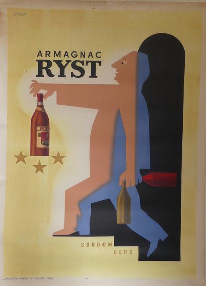 SAVIGNAC Raymond (1907-2002) ARMAGNAC RYST. "CONDOM GERS". Circa 1943. Consortium...