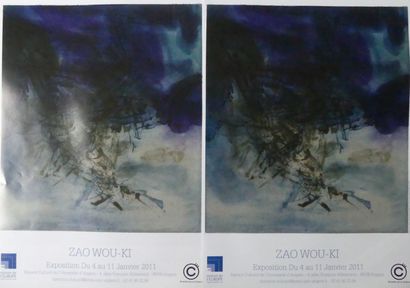 DIVERS (6 affichettes) CHU TEH-CHUN (2) - ZAO WOU-KI (4) Various printers and no...