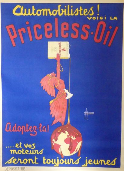 DE LAURENCIN H. (XX) PRICELESS OIL. "ADOPT IT!".circa 1930 Posters Gaillard, Paris-Amiens...