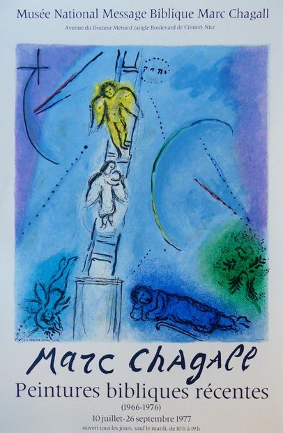 CHAGALL  Marc (3 affiches) FONDATION MAEGHT (1977) - GALERIE MAEGHT (1979) - MESSAGE...