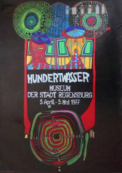 HUNDERTWASSER Friedensreich (1928-2000) MUSEUM DER STADT REGENSBURG. 1977 & ARTCURIAL....