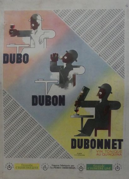 CASSANDRE (d’après) DUBO-DUBON-DUBONNET Sans mention de l’imprimeur – 35 x 26 cm...
