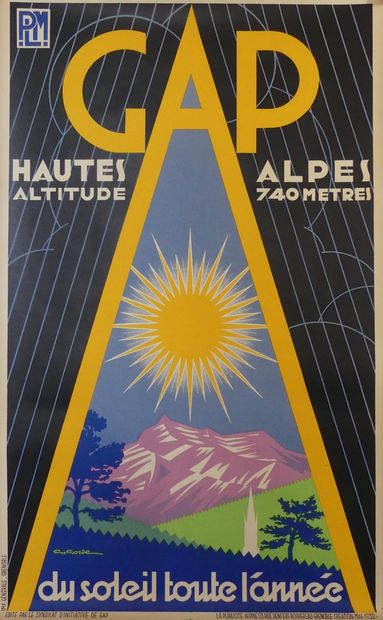 GORDE Gaston (1908-1995) PLM.GAP HAUTES-ALPES. «DU SOLEIL TOUTE L’ANNÉE ». Mai 1932...