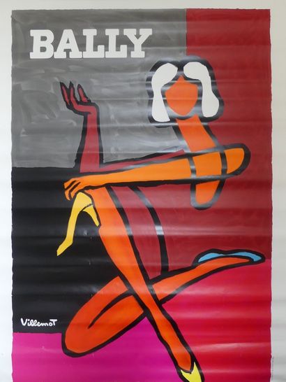 VILLEMOT Bernard (1911-1990) BALLY. "WOMAN WITH A YELLOW SHOE" - About 1989 Printed...