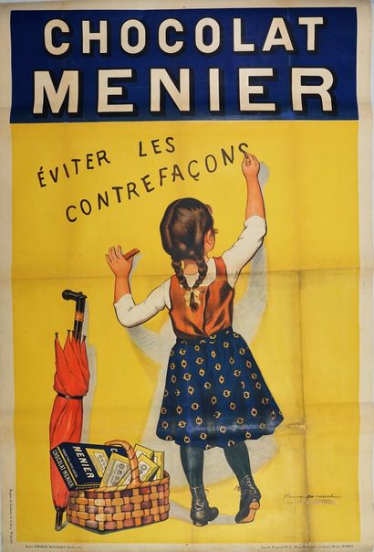 BOUISSET Firmin (1859-1925) CHOCOLAT MENIER. « ÉVITER LES CONTREFAÇONS » Atelier...