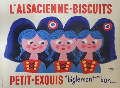 MORVAN Hervé (1917-1980) L’ALSACIENNE-BISCUITS. « PETIT-EXQUIS -BIGLEMENT BON… »....
