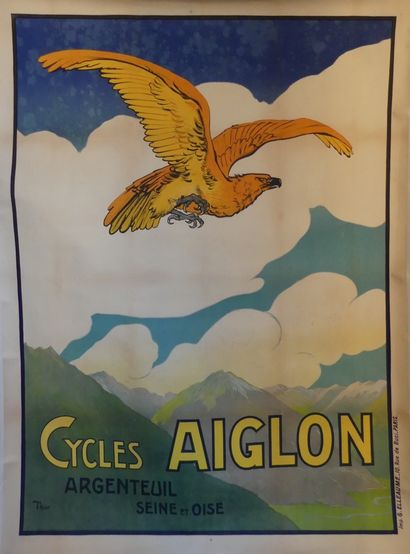 THOR Walter (1870-1929) CYCLES AIGLON, Argenteuil, Seine et Oise Imprimerie G.Elleaume,...
