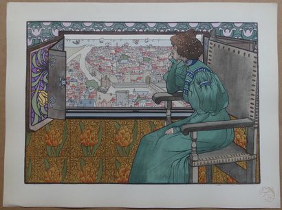 L’ESTAMPE MODERNE – Number 9 - January 1898 (4 prints) AMAN "SOUS LES FLEURS" - BELLANGER...