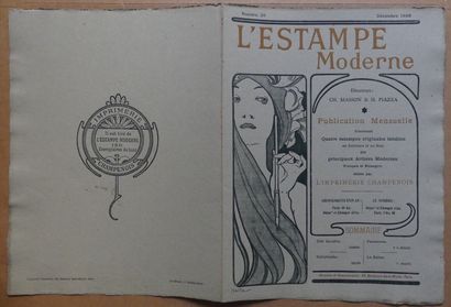 L’ESTAMPE MODERNE- Number 20 - DECEMBER 1898 (4 prints) CORMON " CITÉ LACUSTRE "...