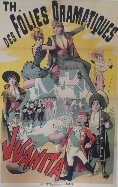 DIVERS SPECTACLES (4 posters) CHÉRET Jules PALAIS du TROCADÉRO. "Saturday June 14"...