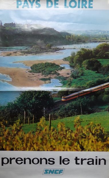SNCF (3 affiches) PRENONS LE TRAIN. « ILE-DE-FRANCE » (1969) - « PARIS » (1976) –...