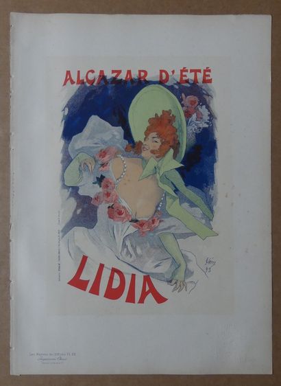 LES MAÎTRES DE L’AFFICHE - CHÉRET Jules (1836-1932) SUMMER ALCAZAR. LIDIA. 1893 Plate...