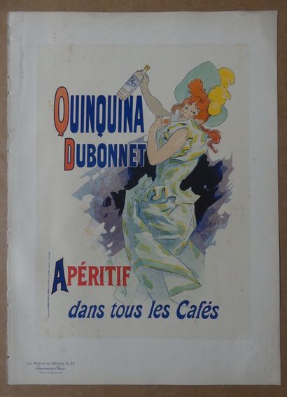 LES MAÎTRES DE L’AFFICHE - CHÉRET Jules (1836-1932) QUINQUINA DUBONNET. 1895 Plate...