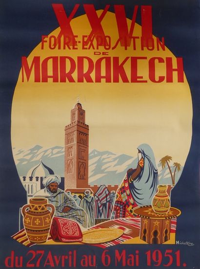 MICHATKINE XXVI EXHIBITION OF MARRAKECH. April 27 to May 6, 1951 Imp.Cigefram, Casablanca...