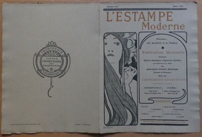 L’ESTAMPE MODERNE- Number 23 - MARCH 1899 (3 prints) BRACQUEMOND " PORTRAIT " - GRANÈS...