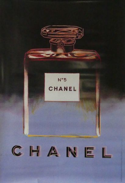 WARHOL Andy (d’après) CHANEL N°5. Circa 1997 Poster based on a silkscreen by Andy...