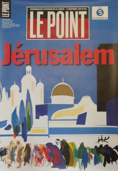 null MISCELLANEOUS (4 posters) LUCKY LUKE- LE POINT. "JERUSALEM" - CARRIER "PTT.ECRIRE...