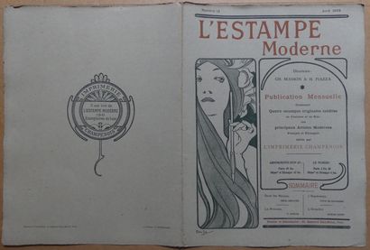 L’ESTAMPE MODERNE – Numéro 12 – Avril 1898 (5 estampes) DETOUCHE «DANS LES RONCES»...